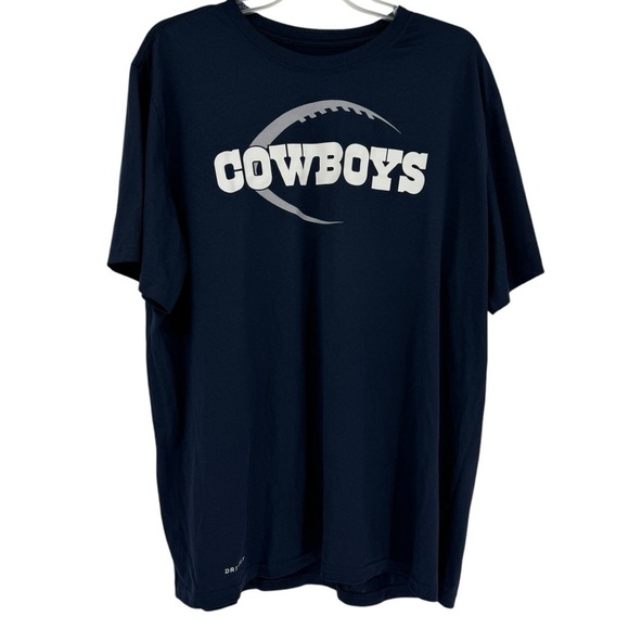 Dallas Cowboys T-Shirt Mens XXL Blue The Nike Tee NFL Onfield Apparel Dri Fit - Picture 1 of 8